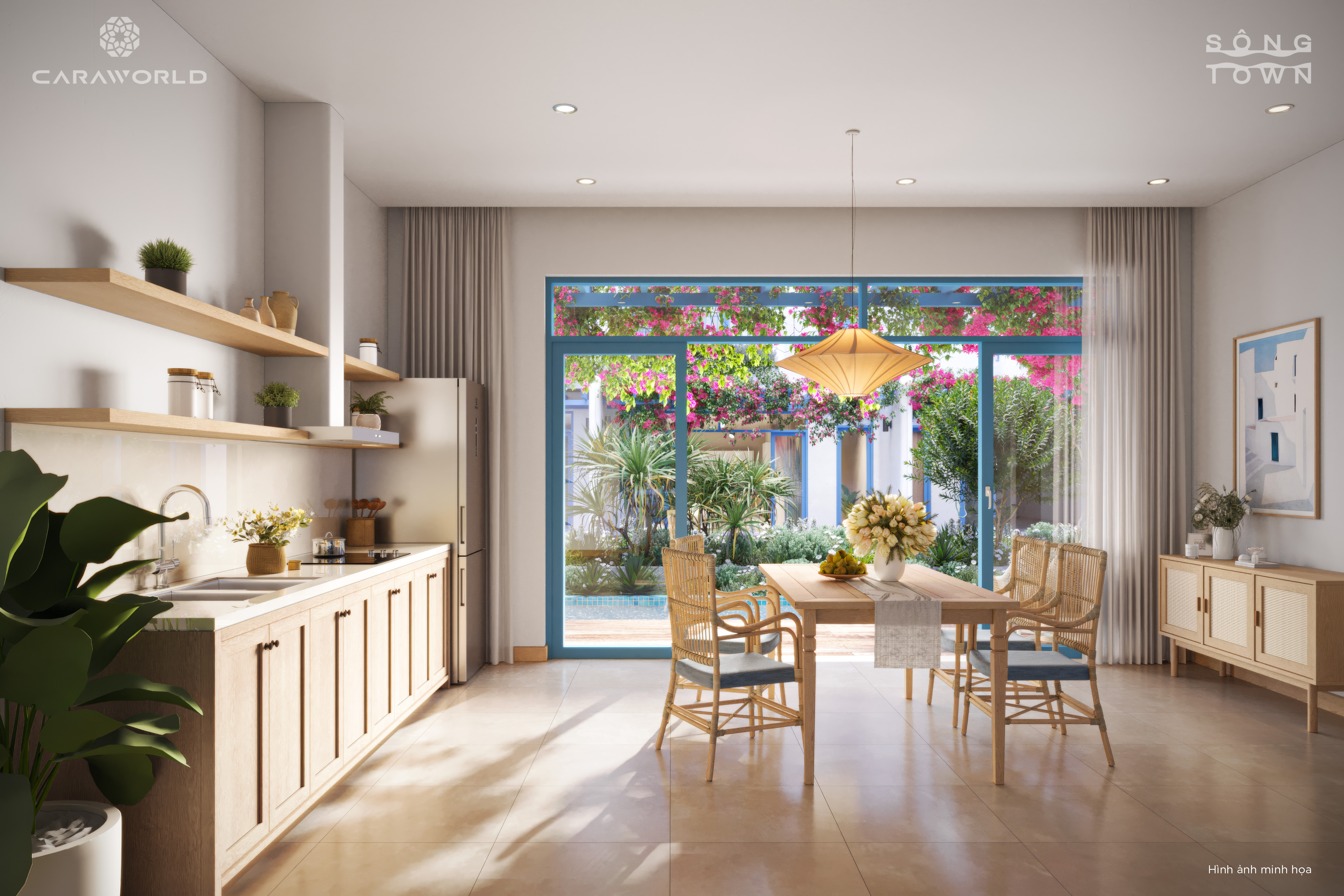 Ban công hướng biển - Sông Town CaraWorld